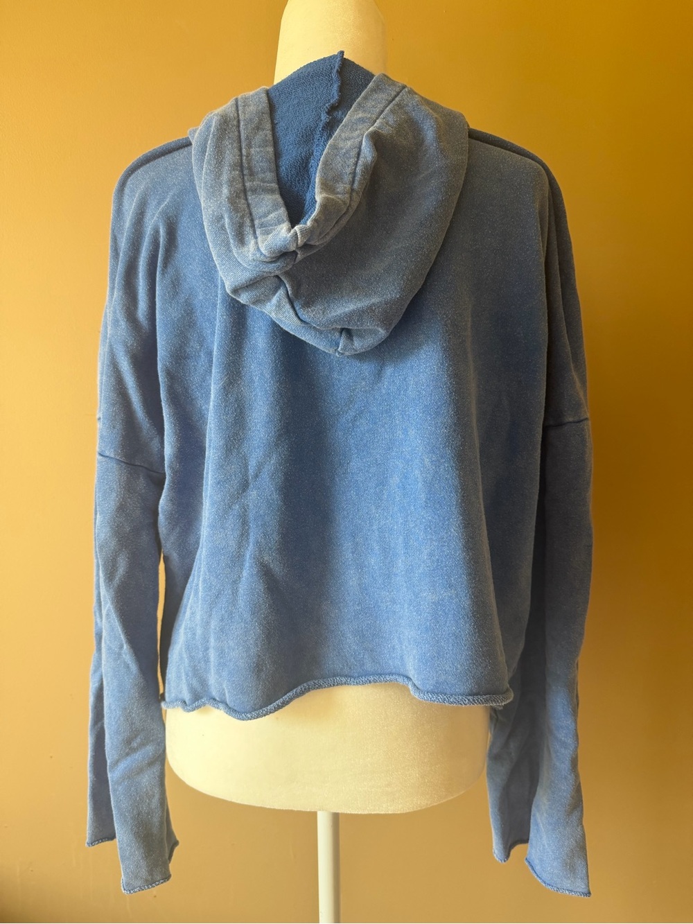 Lucky Brand Blue Pullover Hoodie with White Bear Graphic - Picture 4 of 5